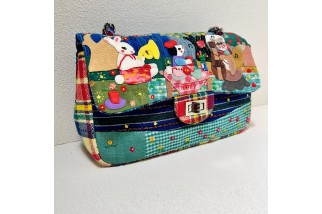 Animal Party Patchwork Crossbody Bag
