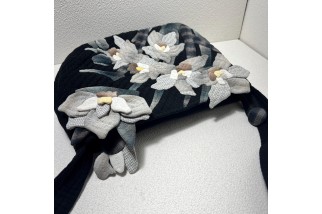 Blue Japanese Elegant Floral Crossbody Bag