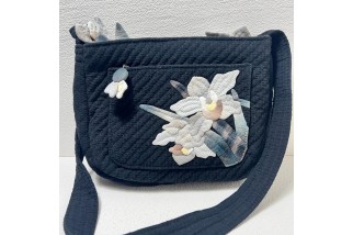 Blue Japanese Elegant Floral Crossbody Bag