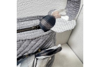 Grey Japanese Elegant Floral Crossbody Bag