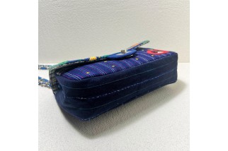 Cat and man pattern crossbody bag