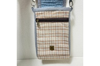 Crossbody bag with floral embroidery