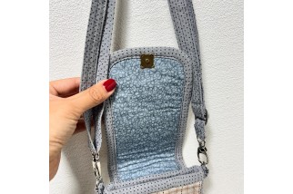 Crossbody bag with floral embroidery