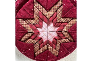 Burgundy Round Star Crossbody Bag