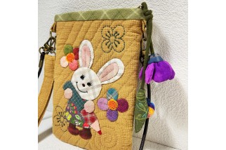 Cute bunny and carrot pattern crossbody bag