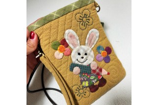 Cute bunny and carrot pattern crossbody bag