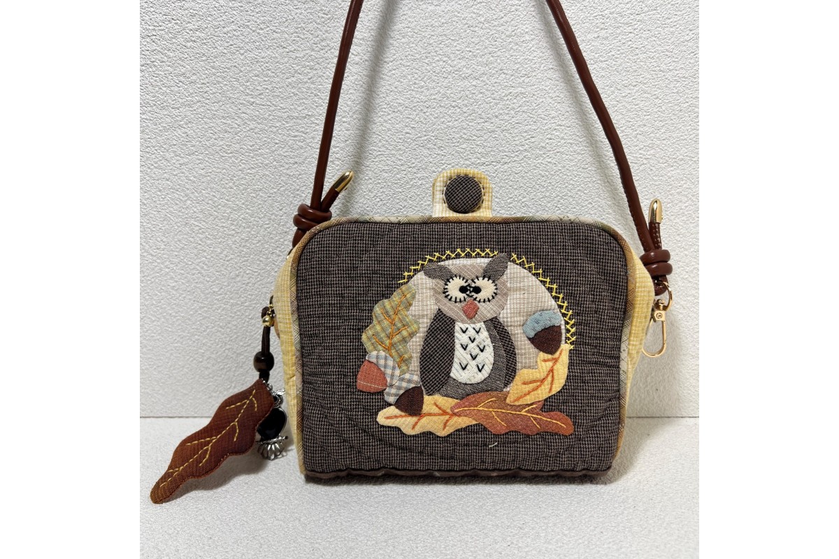 Owl and squirrel crossbody bag