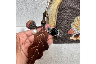 Owl and squirrel crossbody bag