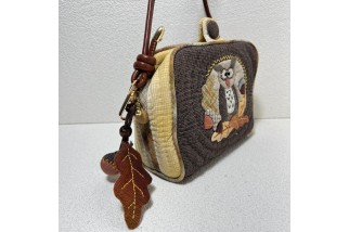 Owl and squirrel crossbody bag