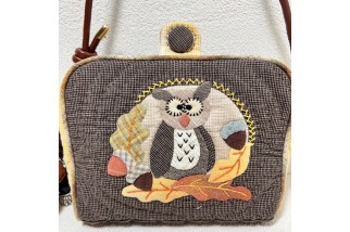 Owl and squirrel crossbody bag
