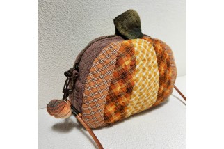Pumpkin patchwork crossbody bag