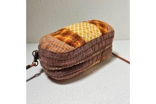 Pumpkin patchwork crossbody bag