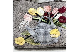 Floral patchwork shoulder bag