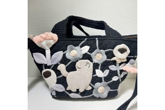 Cat Floral Crossbody Bag