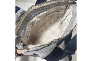 Cherry Blossom and Puppy Applique Crossbody Bag