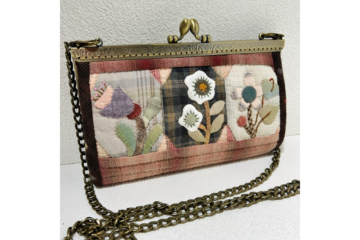 Crossbody bag with house and tree decals