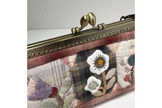 Crossbody bag with house and tree decals