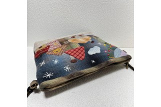 Cute Patchwork House Crossbody Bag