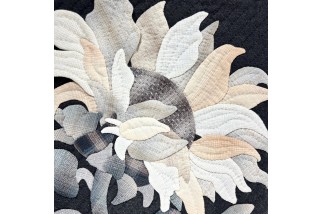 Black Quilted Sunflower Tote